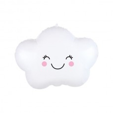 Шар (19''/48 см) Фигура, Счастливое облако, Белый, 1 шт.
