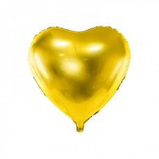Шар (19''/48 см) Сердце, Золото, 1 шт.