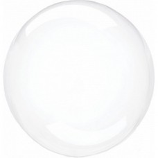 Шар (36''/91 см) Сфера 3D, Deco Bubble (синяя упаковка), Прозрачный, Кристалл, 1 шт.