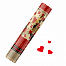 СМ001_Максэм_Пневмохлопушка 30 см красные сердца из фольги_100/1